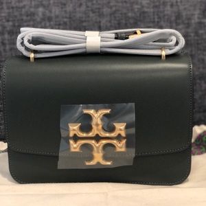 Tory Burch Bug Eleanor Convertible Shoulder Bag in Green Dark Ivy